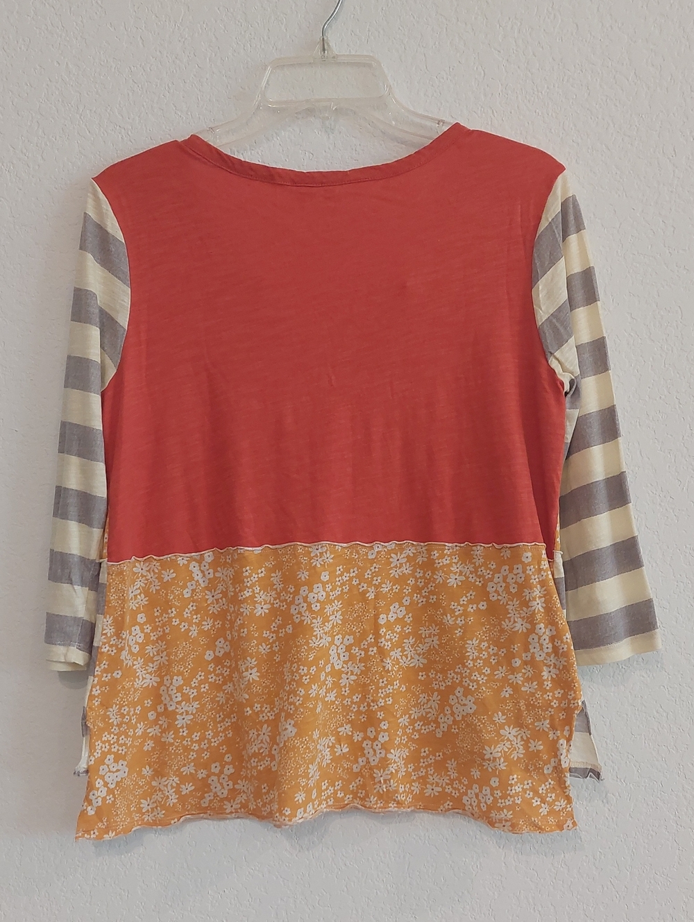 CATO Striped Mixed-Print Jersey Knit Top NWOT - Picture 2 of 10